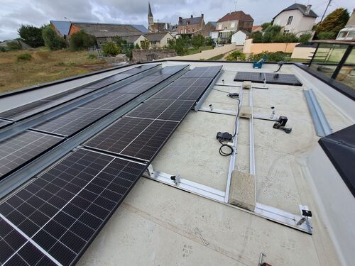 structure toit plat avec lestage béton